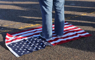 Defiling the American flag